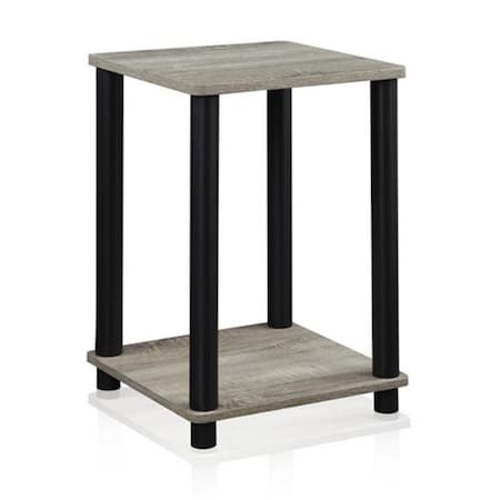Furinno Furinno Turn-N-Tube End Table; French Oak Grey & Black - 20 x 13.4 x 13.4 in. 99800GYW/BK